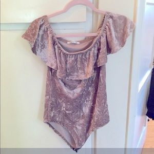 Women's Rose Velvet Leotard